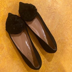 Brand new without tags Aquazzura Flats size 40. Pointed toe with pom pom.